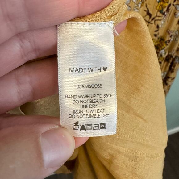 Arula Dress 2X Plus Brown Floral Shift V-Neck Ruffle Crochet Lace Tassels Boho - Picture 9 of 9